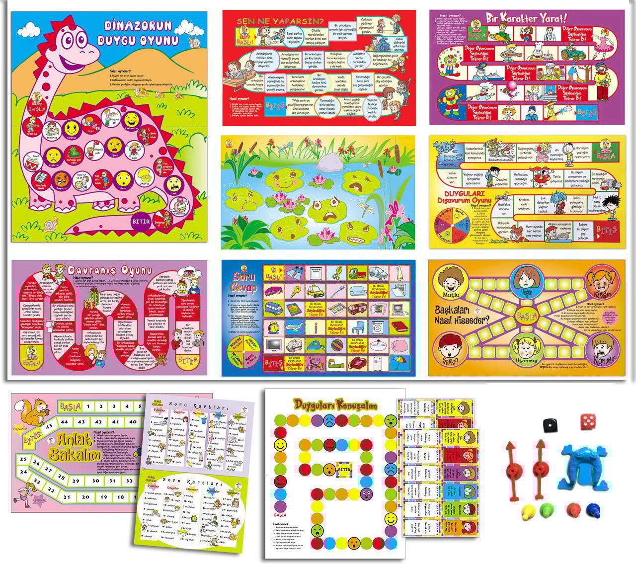 Masa oyun seti 10'lu anaokulu için